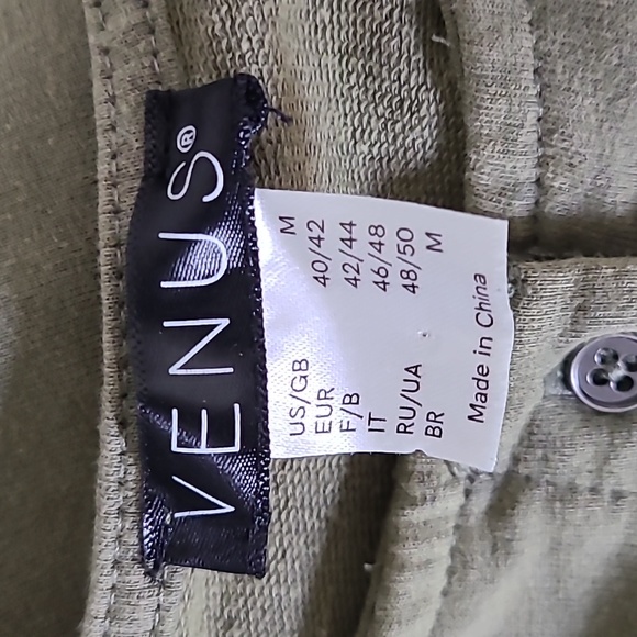 Venus Jumpsuit Size Medium Khaki Green Military Inspired Trend Sleeveless Casual - Picture 8 of 9